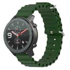 For Amazfit GTR 47mm 22mm Ocean Style Silicone Solid Color Watch Band(Army Green) - 1