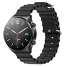 For Xiaomi MI Watch S1 22mm Ocean Style Silicone Solid Color Watch Band(Black) - 1