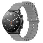 For Xiaomi MI Watch S1 22mm Ocean Style Silicone Solid Color Watch Band(Grey) - 1