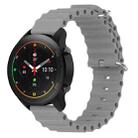 For Xiaomi MI Watch S1 Pro 22mm Ocean Style Silicone Solid Color Watch Band(Grey) - 1