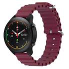 For Xiaomi MI Watch S1 Pro 22mm Ocean Style Silicone Solid Color Watch Band(Wine Red) - 1