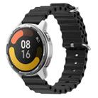 For Xiaomi MI Watch Color 2 22mm Ocean Style Silicone Solid Color Watch Band(Black) - 1