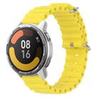 For Xiaomi MI Watch Color 2 22mm Ocean Style Silicone Solid Color Watch Band(Yellow) - 1