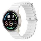 For Xiaomi MI Watch Sport 22mm Ocean Style Silicone Solid Color Watch Band(White) - 1