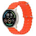 For Xiaomi MI Watch Sport 22mm Ocean Style Silicone Solid Color Watch Band(Orange) - 1