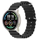 For Xiaomi MI Watch Sport 22mm Ocean Style Silicone Solid Color Watch Band(Black) - 1