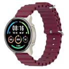 For Xiaomi MI Watch Sport 22mm Ocean Style Silicone Solid Color Watch Band(Wine Red) - 1
