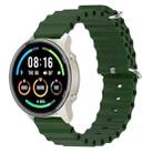 For Xiaomi MI Watch Sport 22mm Ocean Style Silicone Solid Color Watch Band(Army Green) - 1