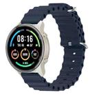 For Xiaomi MI Watch Sport 22mm Ocean Style Silicone Solid Color Watch Band(Dark Blue) - 1