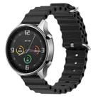 For Xiaomi MI Watch Color 22mm Ocean Style Silicone Solid Color Watch Band(Black) - 1