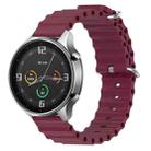 For Xiaomi MI Watch Color 22mm Ocean Style Silicone Solid Color Watch Band(Wine Red) - 1