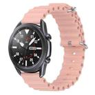 For Samsung Galaxy Watch3 45mm 22mm Ocean Style Silicone Solid Color Watch Band(Pink) - 1