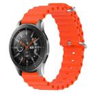 For Samsung Galaxy Watch 46mm 22mm Ocean Style Silicone Solid Color Watch Band(Orange) - 1