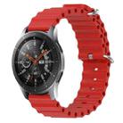 For Samsung Galaxy Watch 46mm 22mm Ocean Style Silicone Solid Color Watch Band(Red) - 1
