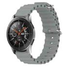 For Samsung Galaxy Watch 46mm 22mm Ocean Style Silicone Solid Color Watch Band(Grey) - 1