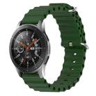 For Samsung Galaxy Watch 46mm 22mm Ocean Style Silicone Solid Color Watch Band(Army Green) - 1