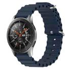 For Samsung Galaxy Watch 46mm 22mm Ocean Style Silicone Solid Color Watch Band(Dark Blue) - 1