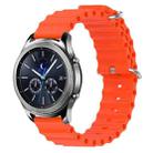 For Samsung Gear S3 Classic 22mm Ocean Style Silicone Solid Color Watch Band(Orange) - 1