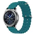 For Samsung Gear S3 Classic 22mm Ocean Style Silicone Solid Color Watch Band(Green) - 1