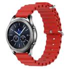 For Samsung Gear S3 Classic 22mm Ocean Style Silicone Solid Color Watch Band(Red) - 1