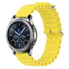 For Samsung Gear S3 Classic 22mm Ocean Style Silicone Solid Color Watch Band(Yellow) - 1