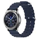 For Samsung Gear S3 Classic 22mm Ocean Style Silicone Solid Color Watch Band(Dark Blue) - 1