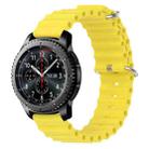 For Samsung Gear S3 Frontier 22mm Ocean Style Silicone Solid Color Watch Band(Yellow) - 1