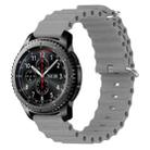 For Samsung Gear S3 Frontier 22mm Ocean Style Silicone Solid Color Watch Band(Grey) - 1