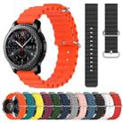 For Samsung Gear S3 Frontier 22mm Ocean Style Silicone Solid Color Watch Band(Wine Red) - 3