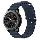 For Samsung Gear S3 Frontier 22mm Ocean Style Silicone Solid Color Watch Band(Dark Blue) - 1