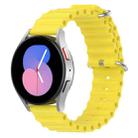 For Samsung Galaxy Watch 5 44mm 20mm Ocean Style Silicone Solid Color Watch Band(Yellow) - 1