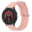 For Samsung Galaxy Watch 5 Pro 45mm 20mm Ocean Style Silicone Solid Color Watch Band(Pink) - 1