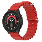 For Samsung Galaxy Watch 5 Pro 45mm 20mm Ocean Style Silicone Solid Color Watch Band(Red) - 1