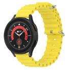 For Samsung Galaxy Watch 5 Pro 45mm 20mm Ocean Style Silicone Solid Color Watch Band(Yellow) - 1