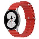 For Samsung Galaxy Watch 4 40mm 20mm Ocean Style Silicone Solid Color Watch Band(Red) - 1