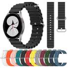 For Samsung Galaxy Watch 4 40mm 20mm Ocean Style Silicone Solid Color Watch Band(Red) - 3
