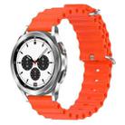 For Samsung  Galaxy Watch 4 Classic 42mm 20mm Ocean Style Silicone Solid Color Watch Band(Orange) - 1