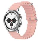 For Samsung  Galaxy Watch 4 Classic 42mm 20mm Ocean Style Silicone Solid Color Watch Band(Pink) - 1