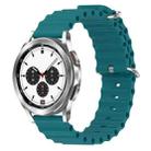 For Samsung  Galaxy Watch 4 Classic 42mm 20mm Ocean Style Silicone Solid Color Watch Band(Green) - 1