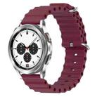 For Samsung  Galaxy Watch 4 Classic 42mm 20mm Ocean Style Silicone Solid Color Watch Band(Wine Red) - 1