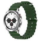 For Samsung  Galaxy Watch 4 Classic 42mm 20mm Ocean Style Silicone Solid Color Watch Band(Army Green) - 1