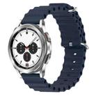 For Samsung  Galaxy Watch 4 Classic 42mm 20mm Ocean Style Silicone Solid Color Watch Band(Dark Blue) - 1