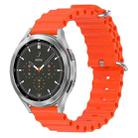 For Samsung  Galaxy Watch 4 Classic 46mm 20mm Ocean Style Silicone Solid Color Watch Band(Orange) - 1