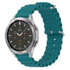 For Samsung  Galaxy Watch 4 Classic 46mm 20mm Ocean Style Silicone Solid Color Watch Band(Green) - 1
