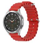 For Samsung  Galaxy Watch 4 Classic 46mm 20mm Ocean Style Silicone Solid Color Watch Band(Red) - 1