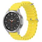 For Samsung  Galaxy Watch 4 Classic 46mm 20mm Ocean Style Silicone Solid Color Watch Band(Yellow) - 1