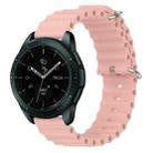 For Samsung Galaxy Watch 42mm 20mm Ocean Style Silicone Solid Color Watch Band(Pink) - 1