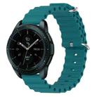 For Samsung Galaxy Watch 42mm 20mm Ocean Style Silicone Solid Color Watch Band(Green) - 1