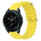 For Samsung Galaxy Watch 42mm 20mm Ocean Style Silicone Solid Color Watch Band(Yellow) - 1