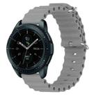 For Samsung Galaxy Watch 42mm 20mm Ocean Style Silicone Solid Color Watch Band(Grey) - 1